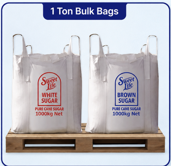 Refined Sugar 1 Ton Bags Industrial Pack Sizes